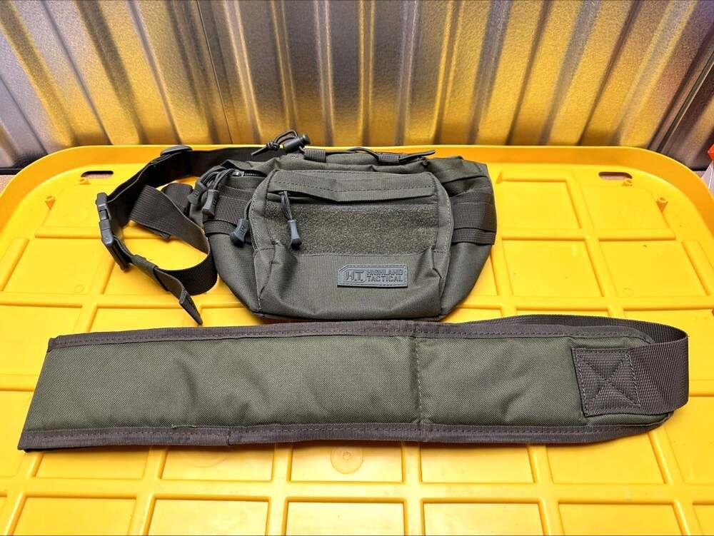 Highland Tactical Fanny Pack Waist Bag Olive Drab MOLLE Sling
